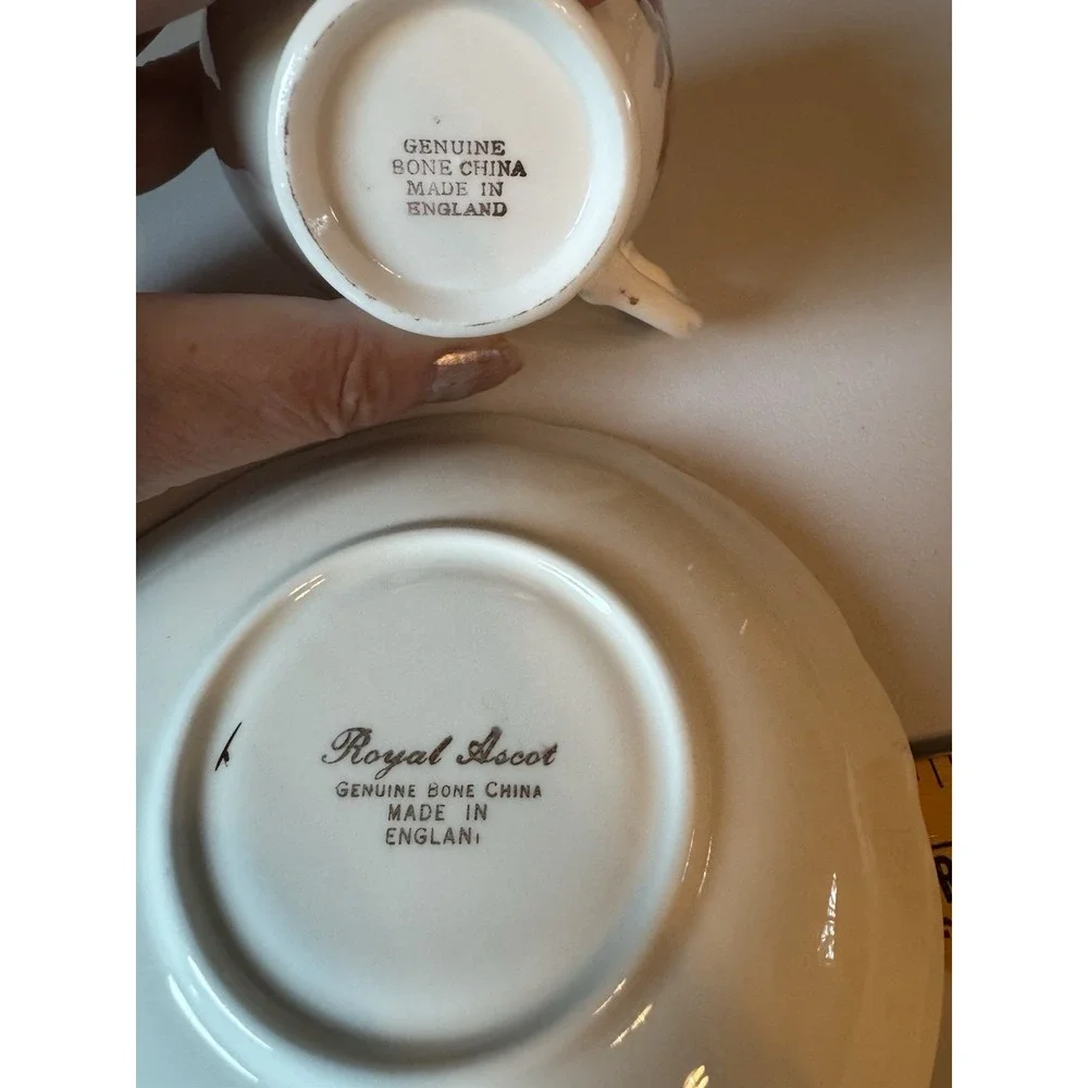 Vintage Royal Ascot Bone China Tea Cup and Saucer Pink Roses Made in England